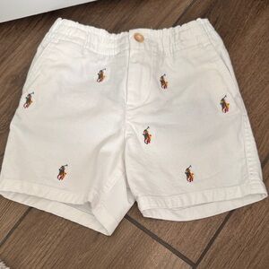 Ralph Lauren White Elastic Waistband Shorts
